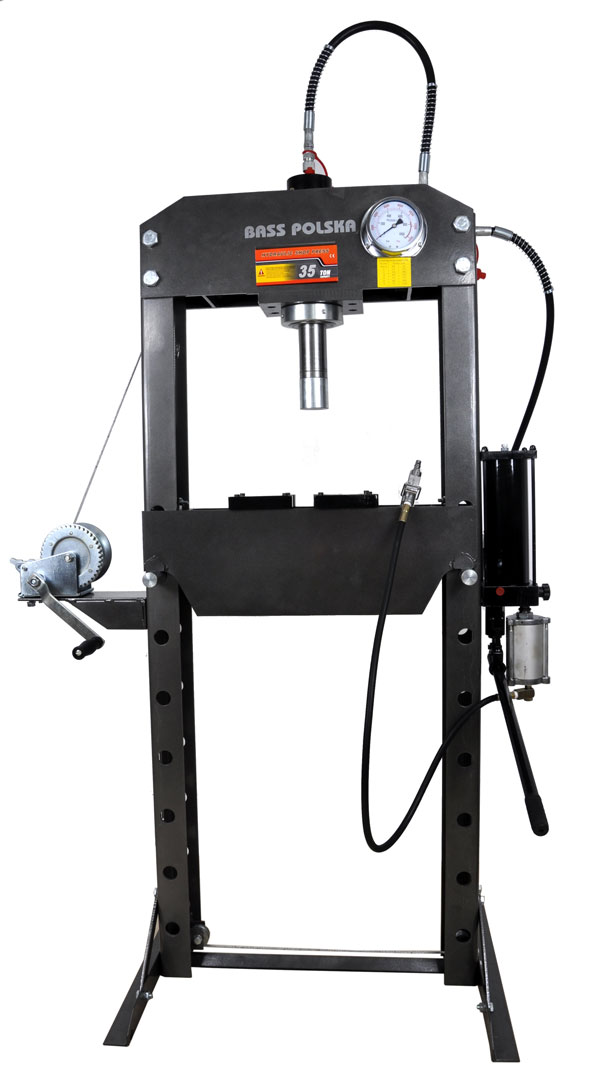 Prasa_hydrauliczno_pneumatyczna_35T_Bass_Polska Pneumaticko-hydraulický lis s kľukou 35 T – Obrázok 1