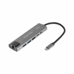 Adaptér (HUB) USB typu C na HDMI/2x USB3.0/2x USB typ C/RJ45 – Obrázok 2