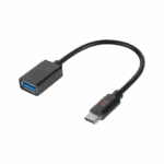 Adaptér USB zásuvka A 3.0 - zástrčka typ C OTG REBEL 15 cm