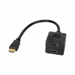 Adaptér HDMI zástrčka - 2x HDMI zásuvka 20 cm