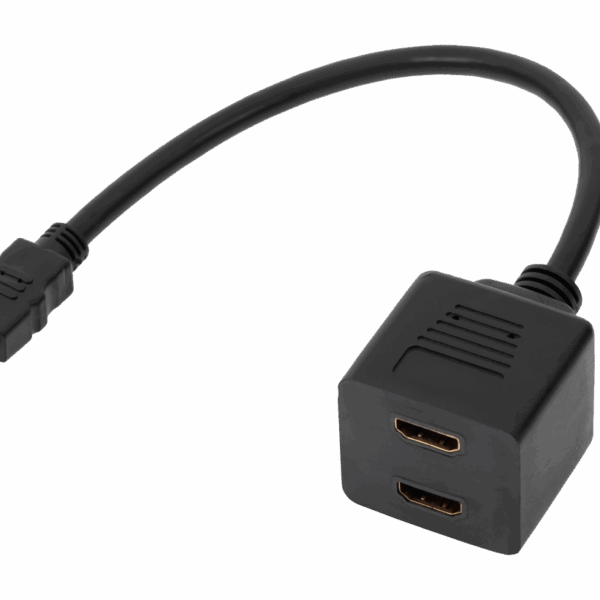 HDMI adaptér plug-2 x zásuvka na 30cm kábli