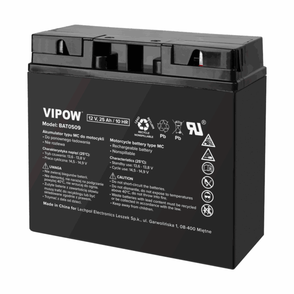 Motobatéria typu VIPOW MC 12V 25Ah