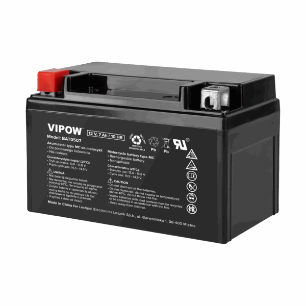 Motobatéria typu VIPOW MC 12V 7Ah