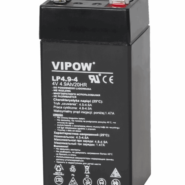VIPOW 4V 4,9Ah gélová batéria