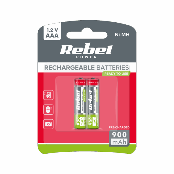 Nabíjacie batérie REBEL HR03 900 mAh Ni-MH 2ks/bal