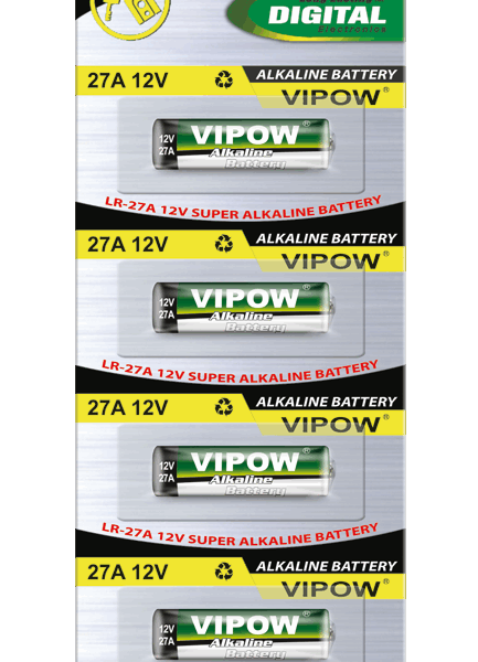 VIPOW LR27A alkalické batérie 5ks/bal.