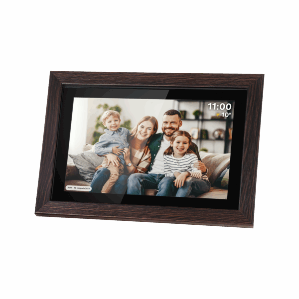 Digitálny fotorámik Kruger&Matz FRAMEO Wi-Fi 10,1" drevený rám