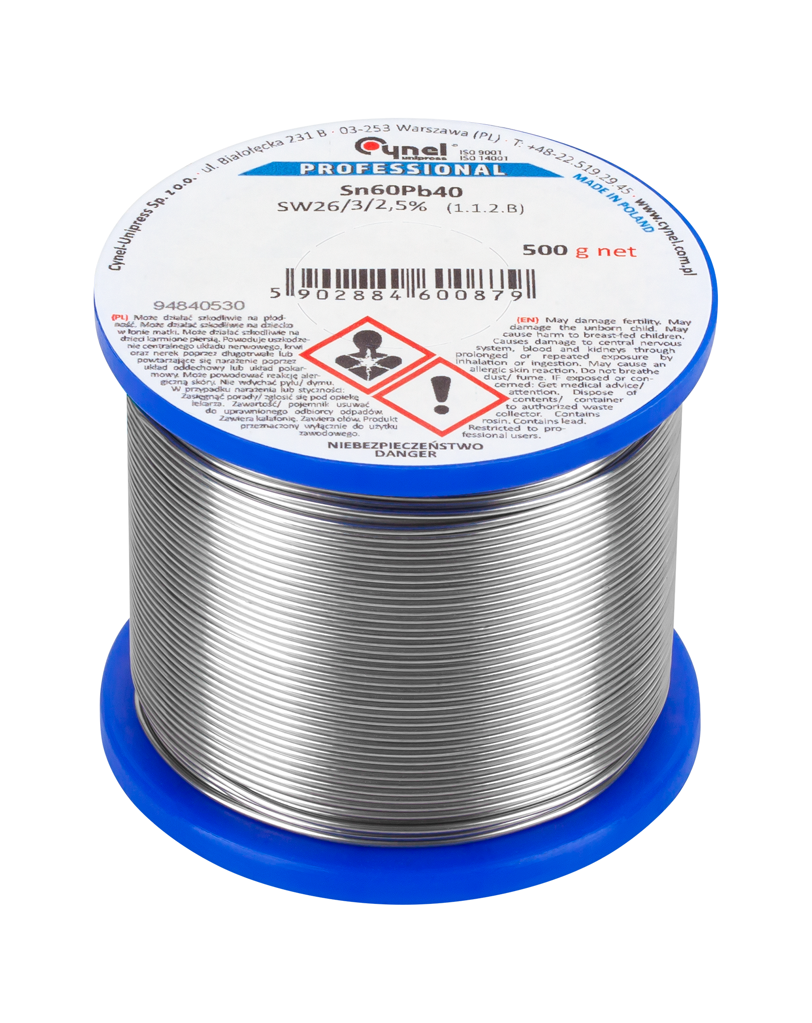 cyna-0-50mm-500g-sn60pb40-cynel-05a955f3f0c3428a86769b76c43af46a-48309b75 Cín 0,50mm/500g Sn60Pb40 CYNEL – Obrázok 1