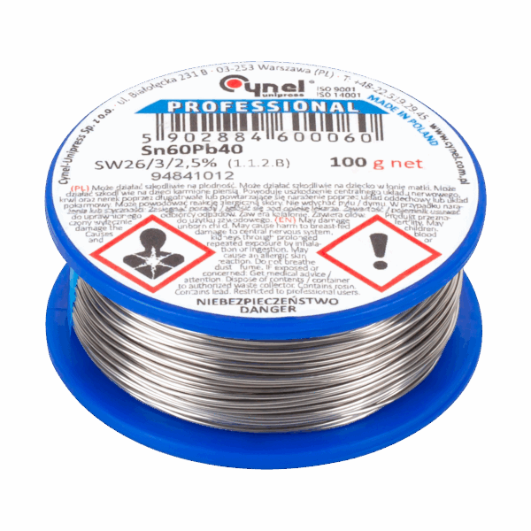 Cín 2,5mm/100g Sn60Pb40 CYNEL