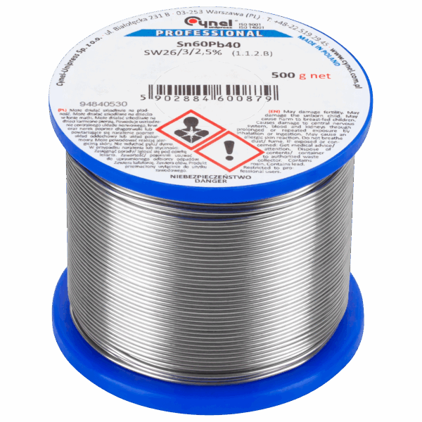 Cín 2,5mm/500g Sn60Pb40 CYNEL
