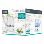 Rýchlovarná kanvica TEESA, sklenená, 1650 W, biela, 1 l – Obrázok 5