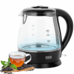 Rýchlovarná kanvica TEESA, sklenená, 1650 W, čierna, 1 l – Obrázok 7