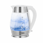 Rýchlovarná kanvica TEESA, sklo + nerez, 2200 W, biela, 1,7 l – Obrázok 4
