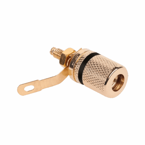 Banana Socket Mount Black Gold Metal