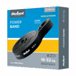 Latexový cvičebný pás - Power Band PL-3, čierny 16-32 kg REBEL ACTIVE – Obrázok 3