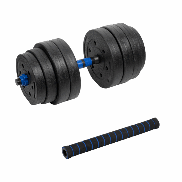 Bitúmenová nastaviteľná činka s konektorom 1x20kg, REBEL ACTIVE