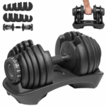 Liatinová činka nastaviteľná automatická 24 kg REBEL ACTIVE – Obrázok 6