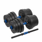 Bitúmenové nastaviteľné činky s konektorom 2x15kg REBEL ACTIVE
