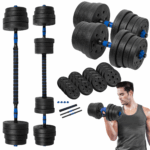 Bitúmenové nastaviteľné činky s konektorom 2x15kg REBEL ACTIVE – Obrázok 7
