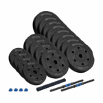 Bitúmenové nastaviteľné činky s konektorom 2x20kg, REBEL ACTIVE – Obrázok 2