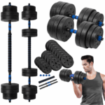 Bitúmenové nastaviteľné činky s konektorom 2x20kg, REBEL ACTIVE – Obrázok 7