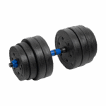 Bitúmenové nastaviteľné činky s konektorom 2x20kg, REBEL ACTIVE – Obrázok 3