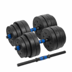 Bitúmenové nastaviteľné činky s konektorom 2x20kg, REBEL ACTIVE