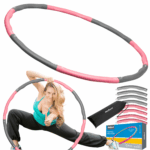 Koleso na chudnutie Hula Hop 95cm, ružové, REBEL ACTIVE – Obrázok 7