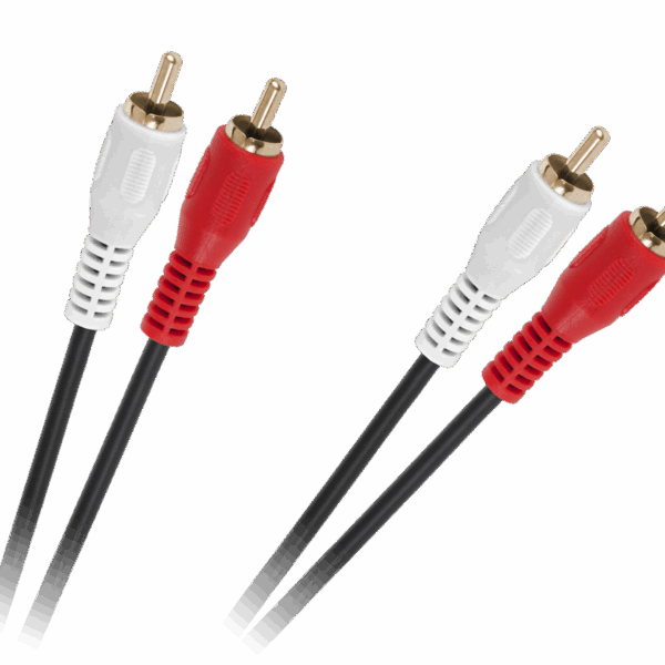 Kábel 2 x RCA - 2 x RCA 1,5m čierny 4mm