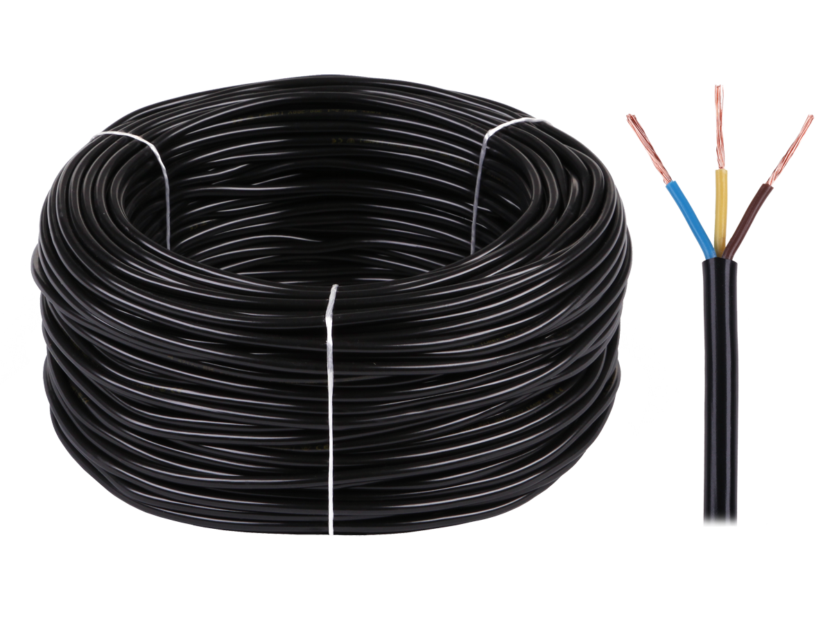 kabel-elektryczny-omy-3x0-75-300-300v-czarny-dde535dee0e544f1b56b54afe4a92b6e-8c8bfdd4 OMY 3x0,75 300/300V čierny elektrický kábel – Obrázok 1