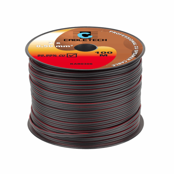 Reproduktorový kábel 0,5 mm čierny