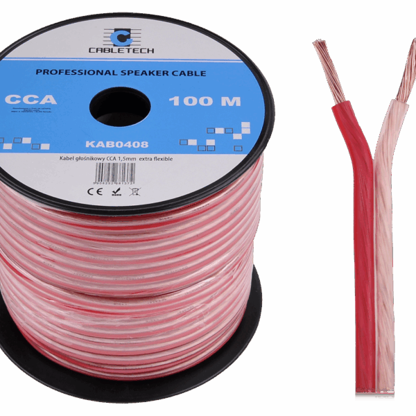 Reproduktorový kábel CCA 1,5 mm Cabletech extra flexibilný