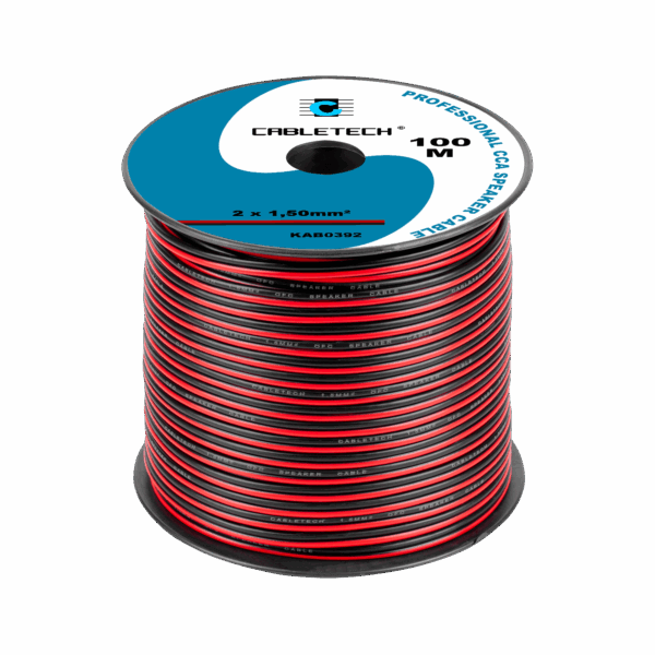 Reproduktorový kábel CCA 1,5 mm čierny/červený