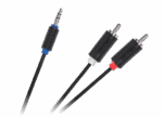 Jack kábel 3,5-2RCA 1,0m Cabletech štandard
