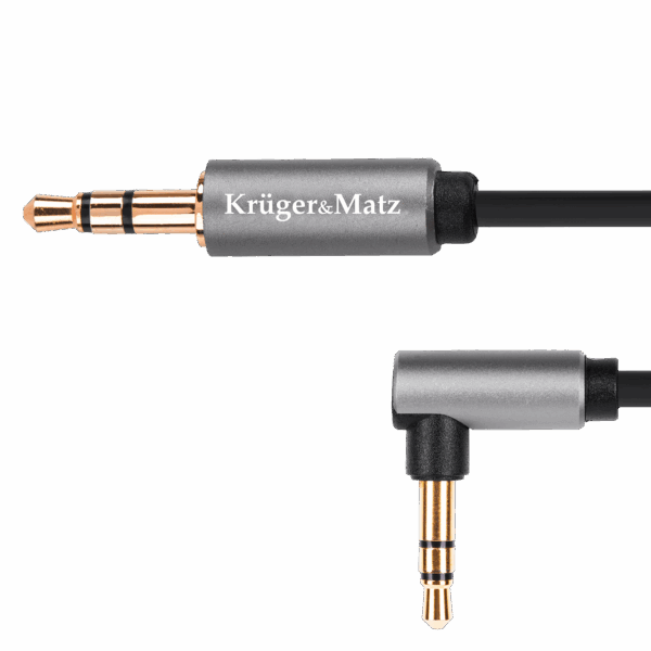 Jack kábel 3,5 stereo uhlová zástrčka - 3,5 stereo zástrčka 1,8 m Kruger&Matz Basic