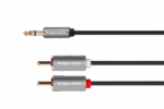 Káblový jack 3.5 stereo konektor - 2RCA 1m Kruger&Matz Basic