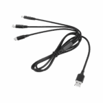 USB kábel 3v1 microUSB, USB typ C, Lightning 100 cm – Obrázok 2