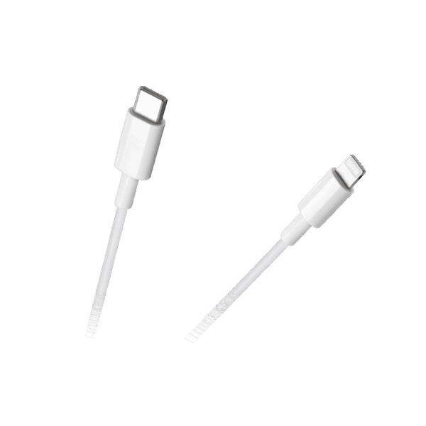 USB Type-C - Lightning kábel REBEL 100 cm biely