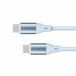 Kábel USB Type-C – USB Type-C 100 W 1 m silikónový modrý Kruger&Matz Basic
