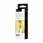 USB Type-C – USB Type-C kábel 60 W 1,5 m žltý Kruger&Matz Basic – Obrázok 4