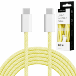 USB Type-C - USB Type-C kábel 60 W 1 m Yellow Kruger&Matz Basic – Obrázok 7
