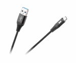 USB - USB micro kábel REBEL 100 cm čierny