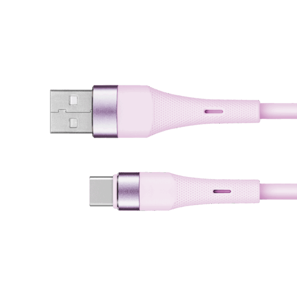 USB - USB Type-C kábel 1 m silikónový ružový Kruger&Matz základ