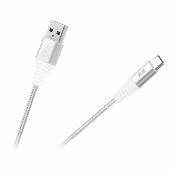 USB - USB Type-C kábel REBEL 50 cm biely