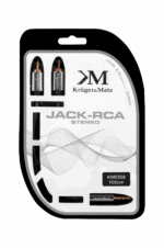 Káblový jack konektor 3,5 - 2RCA stereo 1,0m Kruger&Matz – Obrázok 2
