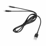 Kábel USB A zástrčka - USB C zástrčka / lightning zástrčka (2v1) 1m – Obrázok 2