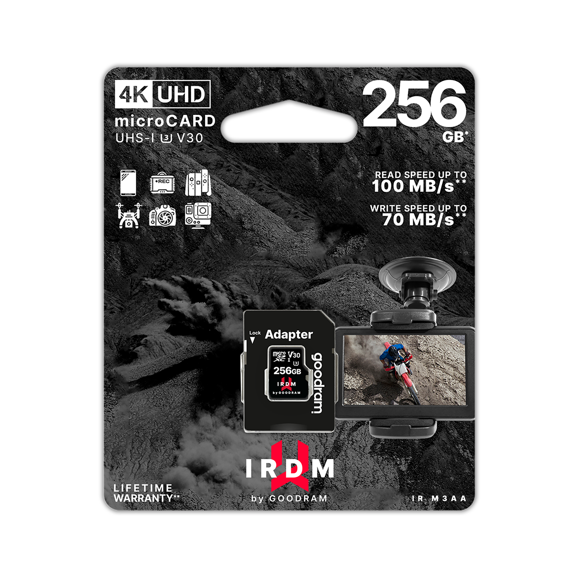 karta-pamieci-microsd-256-gb-uhs-i-u3-goodram-z-adapterem-762a8c3389c640bc813355020e212c61-4fe9d307 Pamäťová karta microSD Goodram 256GB UHS-I U3 s adaptérom – Obrázok 1