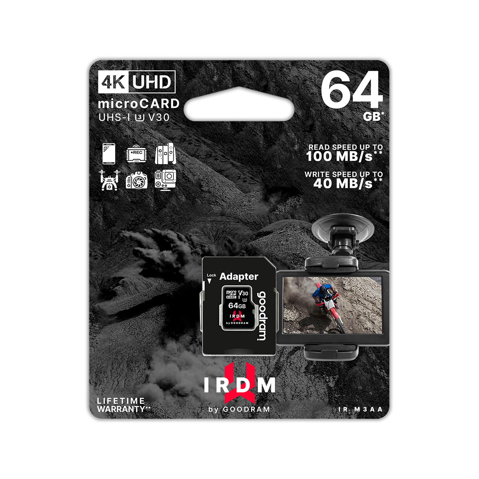 karta-pamieci-microsd-64-gb-uhs-i-u3-goodram-z-adapterem-7a278d927a084a2793f2b7263b158e9d-6e81390d Pamäťová karta microSD Goodram 64GB UHS-I U3 s adaptérom – Obrázok 1