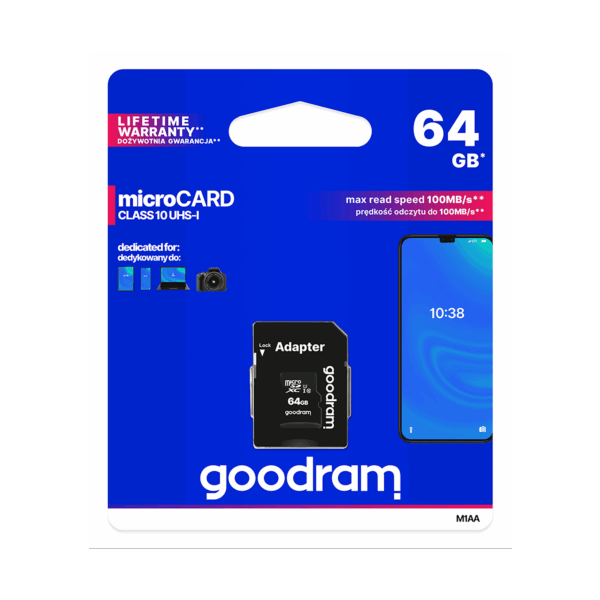 Pamäťová karta microSD Goodram 64GB UHS-I s adaptérom