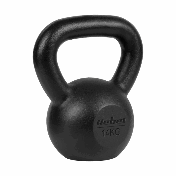 Kettlebell liatinový 14kg, REBEL ACTIVE